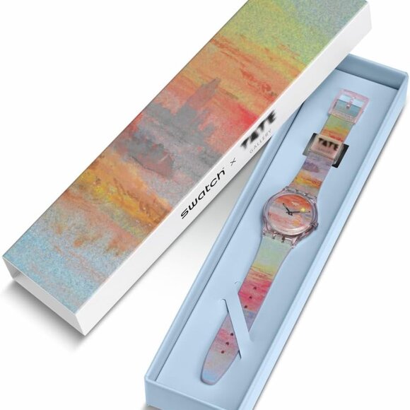 Stylish Pink Quartz Unisex Watch - Turner's Scarlet Sunset, 100 Feet Waterproof - Picture 7 of 7